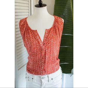 Orange sleeveless tunic